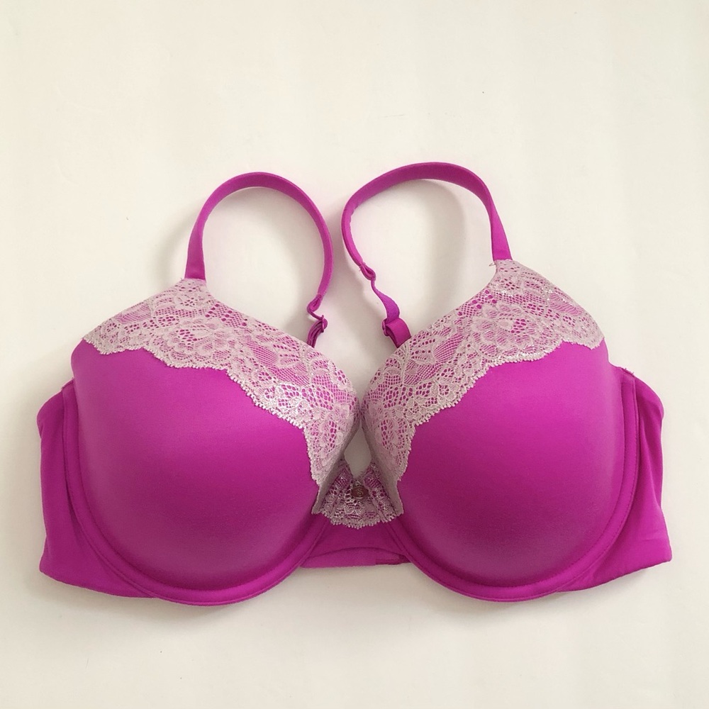 Victoria's Secret Pink Lace-Trim Lined Perfect Coverage Bra 36D